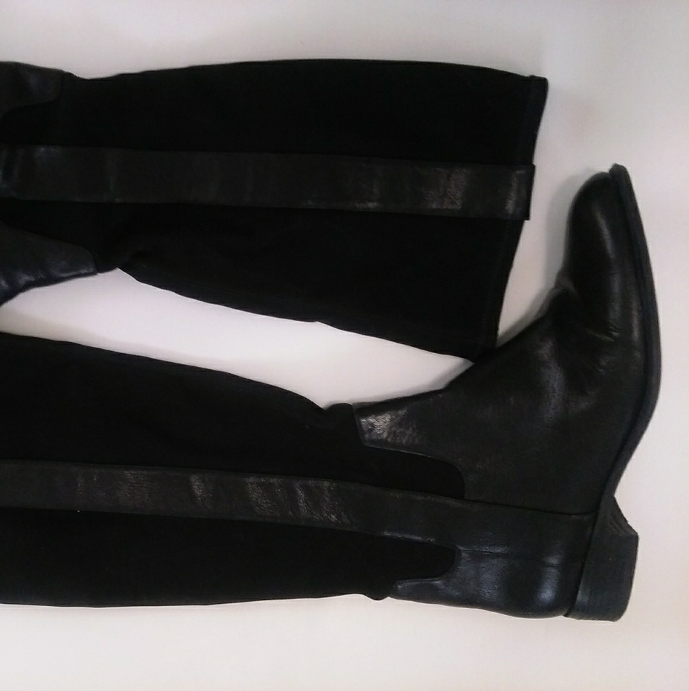 Nine West Vegan Riding Boots Black